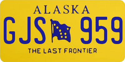 AK license plate GJS959