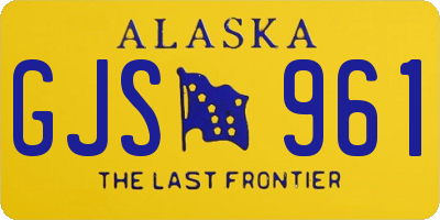 AK license plate GJS961