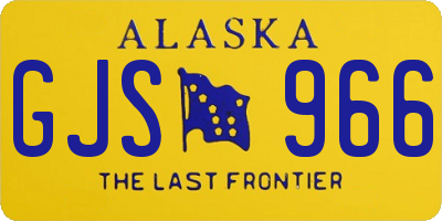 AK license plate GJS966