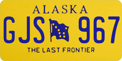 AK license plate GJS967