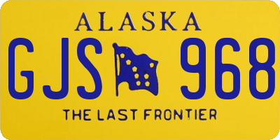 AK license plate GJS968
