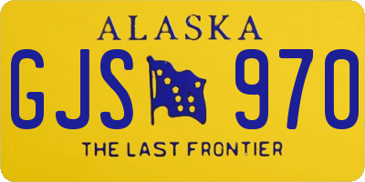 AK license plate GJS970