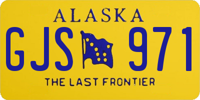 AK license plate GJS971