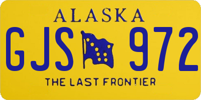 AK license plate GJS972