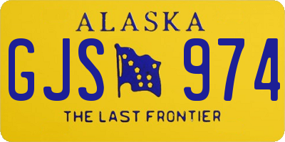 AK license plate GJS974