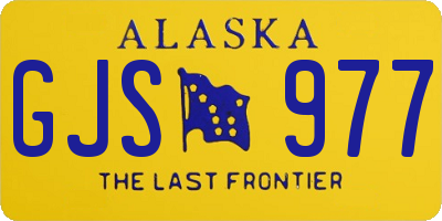 AK license plate GJS977