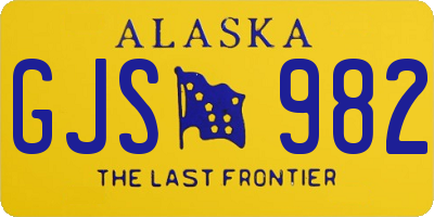 AK license plate GJS982