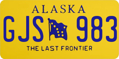 AK license plate GJS983