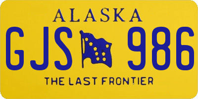 AK license plate GJS986