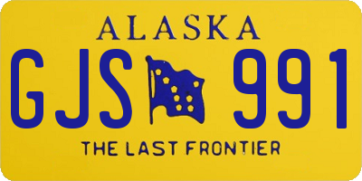 AK license plate GJS991