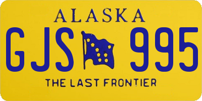 AK license plate GJS995