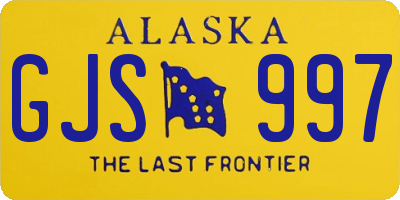AK license plate GJS997