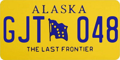 AK license plate GJT048