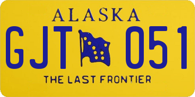 AK license plate GJT051