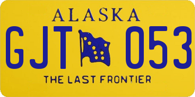 AK license plate GJT053