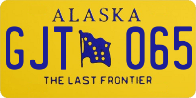 AK license plate GJT065