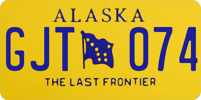 AK license plate GJT074