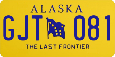 AK license plate GJT081