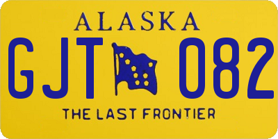 AK license plate GJT082