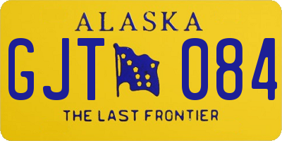 AK license plate GJT084