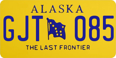 AK license plate GJT085
