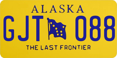 AK license plate GJT088