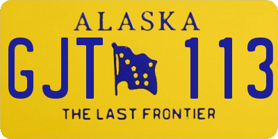 AK license plate GJT113