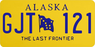 AK license plate GJT121