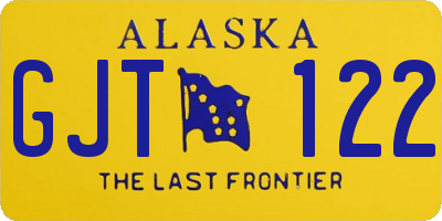AK license plate GJT122