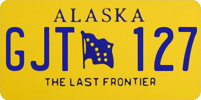 AK license plate GJT127