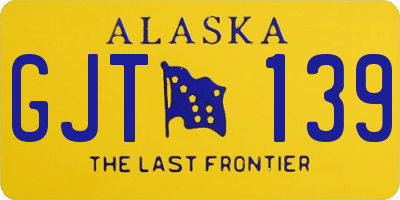 AK license plate GJT139