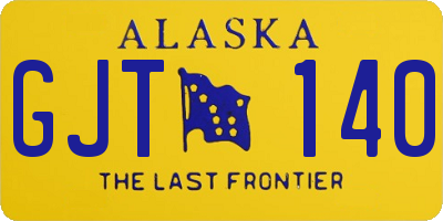 AK license plate GJT140