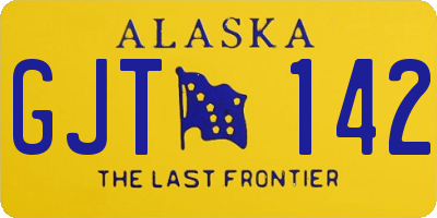 AK license plate GJT142