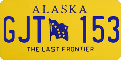 AK license plate GJT153