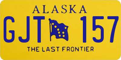 AK license plate GJT157