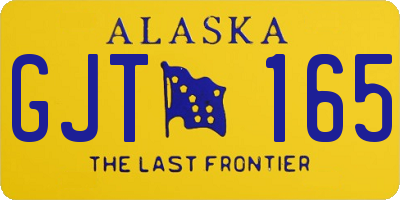 AK license plate GJT165