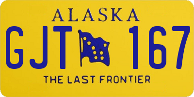 AK license plate GJT167