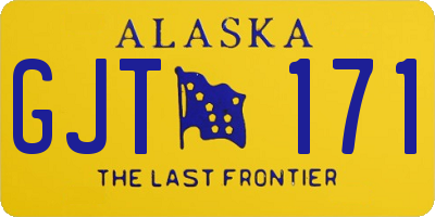 AK license plate GJT171