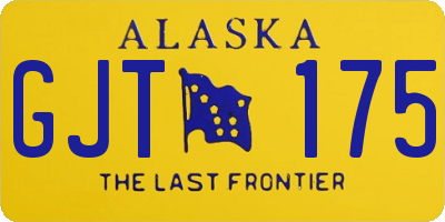 AK license plate GJT175