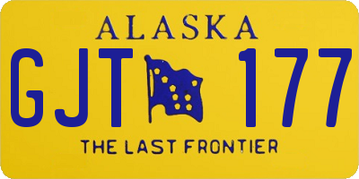 AK license plate GJT177