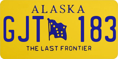 AK license plate GJT183