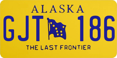AK license plate GJT186