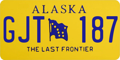 AK license plate GJT187