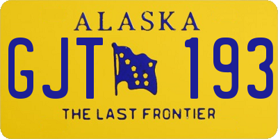 AK license plate GJT193