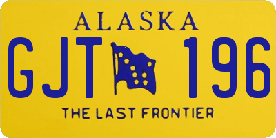 AK license plate GJT196