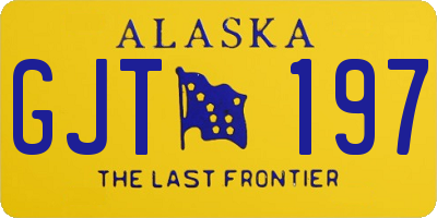 AK license plate GJT197