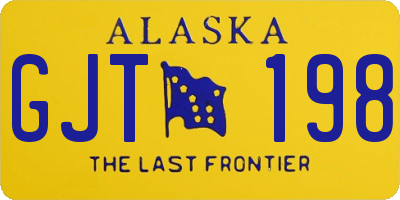 AK license plate GJT198