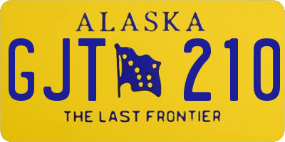AK license plate GJT210