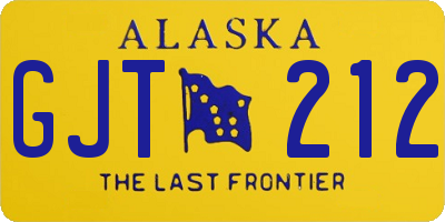 AK license plate GJT212
