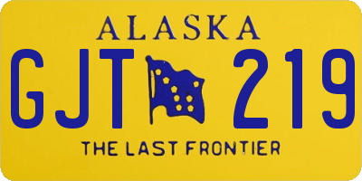 AK license plate GJT219